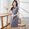 Women's Polo Collar Shirt Midi Dress