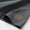 Men's Large Size Clothing T Shirts Linen Chinese Style Summer V-neck Big Short Sleeve T-shirt Male Tee Tops Plus