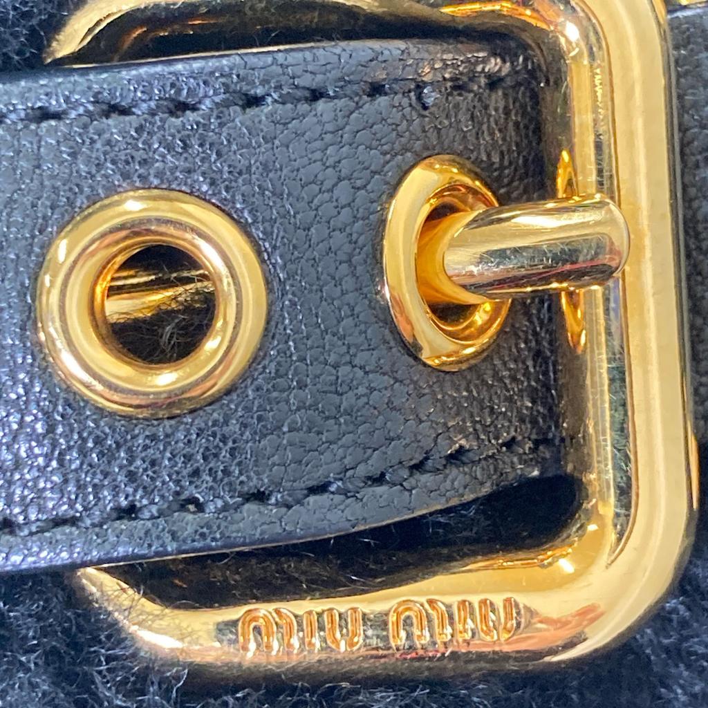 MIUMIU [Domestic Regular] MPS377 1CQY Sheepskin Mouton Coat 42 blackUsed