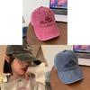 Casual Embroidered Denim Baseball Cap With Wide Brim For Summer Sun Protection