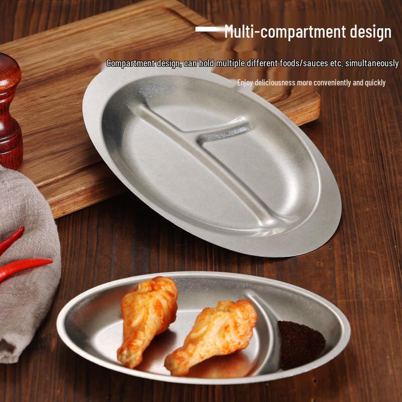ZISIZ Retro Stainless Steel Rectangular Serving Tray