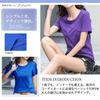 to Short Cut and Crew Line Round x M [Fiorior] [Comfortable wear] Women's T-shirt, Sleeve, Sewn, Neck, Plain, Design, Clean, Cotton, U-neck, Neck,