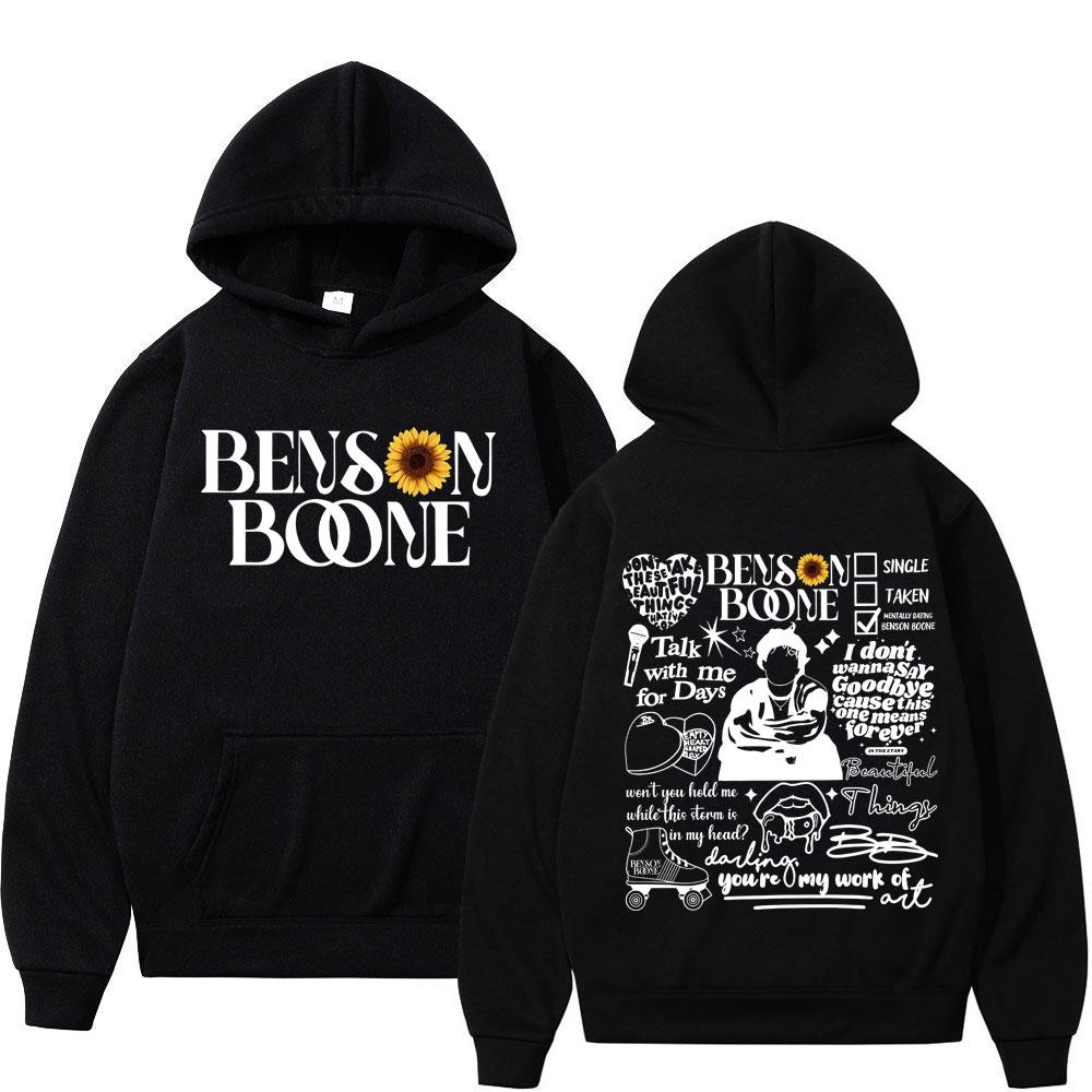Benson Boone American Heart Tour Autumn Edition Warm Men's and Women's Fashion Hoodie Oversized Retro Hoodie