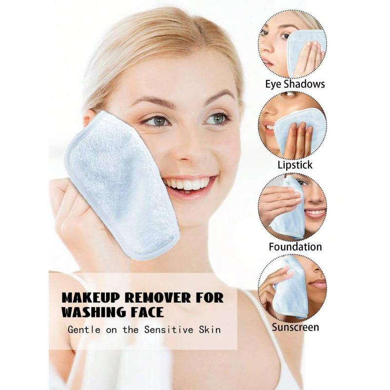 1pcs Makeup Remover Pads Towel, Edged Design, Reusable, Soft & Moisturizing Cleansing Wipes