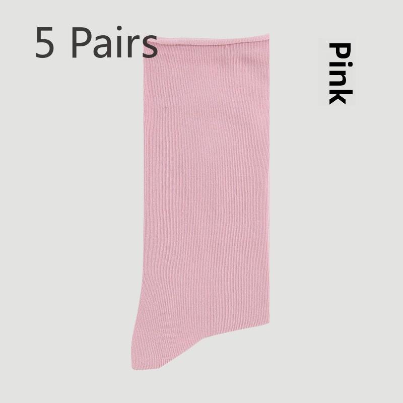 5 Pairs Pile Socks Women's Boneless Mid-tube Loose Month Socks Summer Women's Socks Breathable Stockings