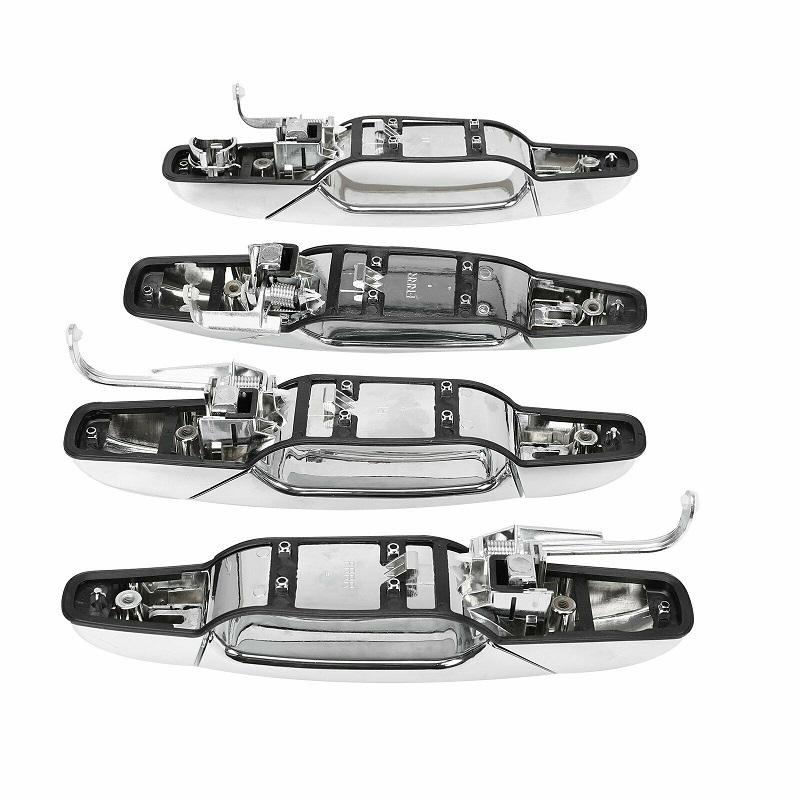 4pcs Chrome Car Outer Exterior Door Handles for Tahoe GMC Yukon Sierra Denali 2007-2013 Front Rear Left Right Door Handle