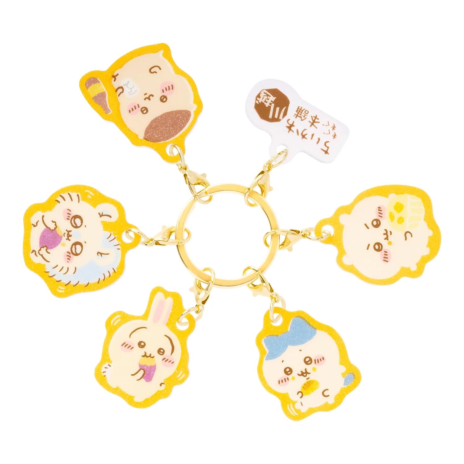 

Parker Chiikawa Mogumogu Honpo Kawagoe Acrylic Charm Sweet Potato [Gray Service] 6-Piece