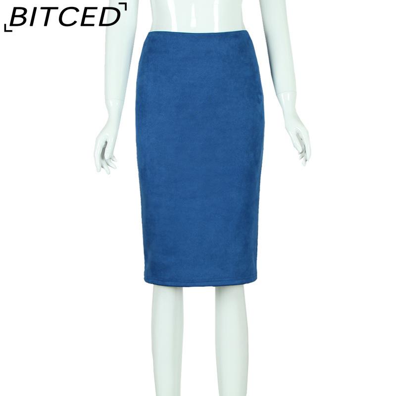 BITCED Women's Fashion Casual Solid Color Print Summer Spring Skirt