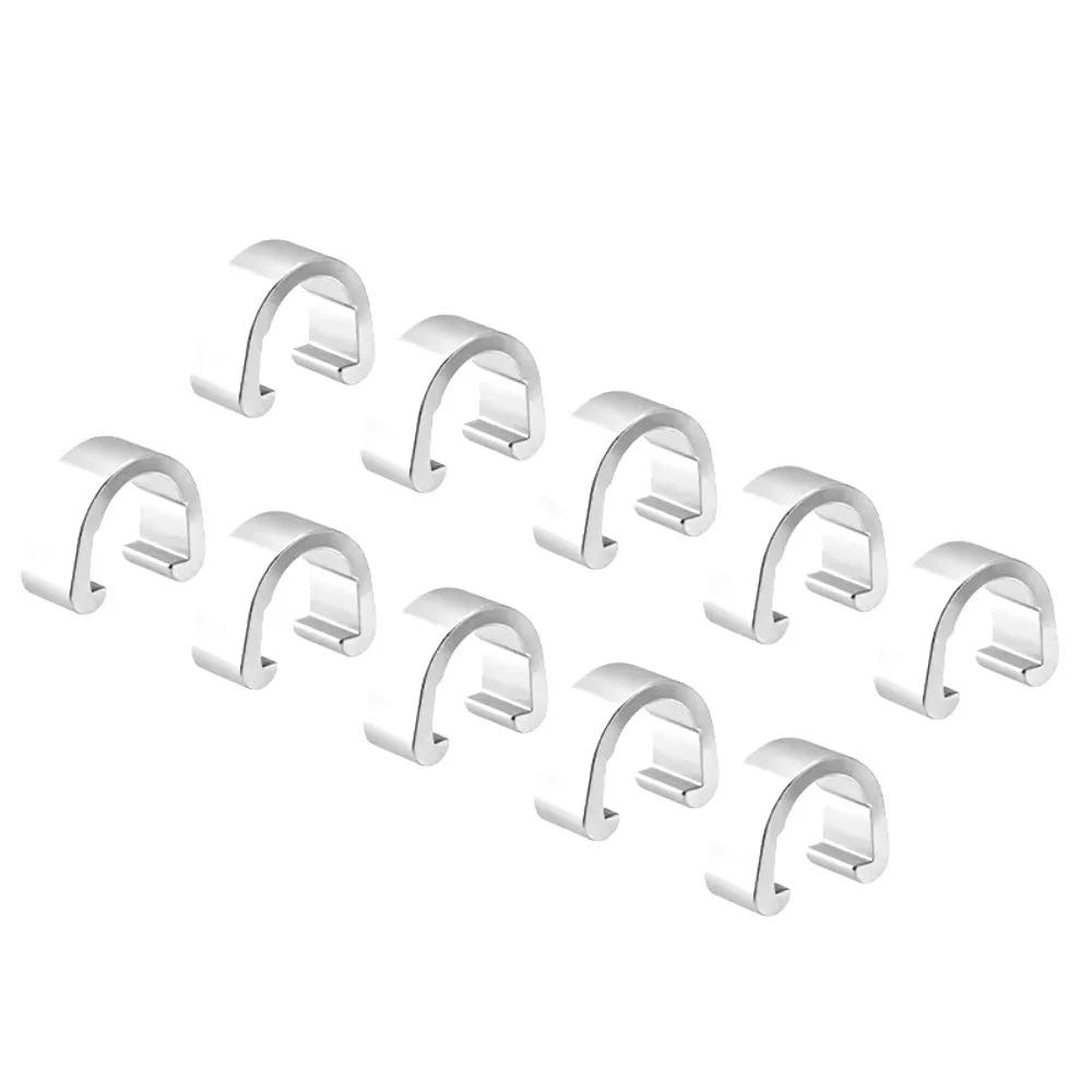 10Pcs MTB Bike Brake Cable/Derailleur Line Case Aluminum Alloy C-Shape Buckle Clasps Bicycle C Clips Outdoor Cycling Parts