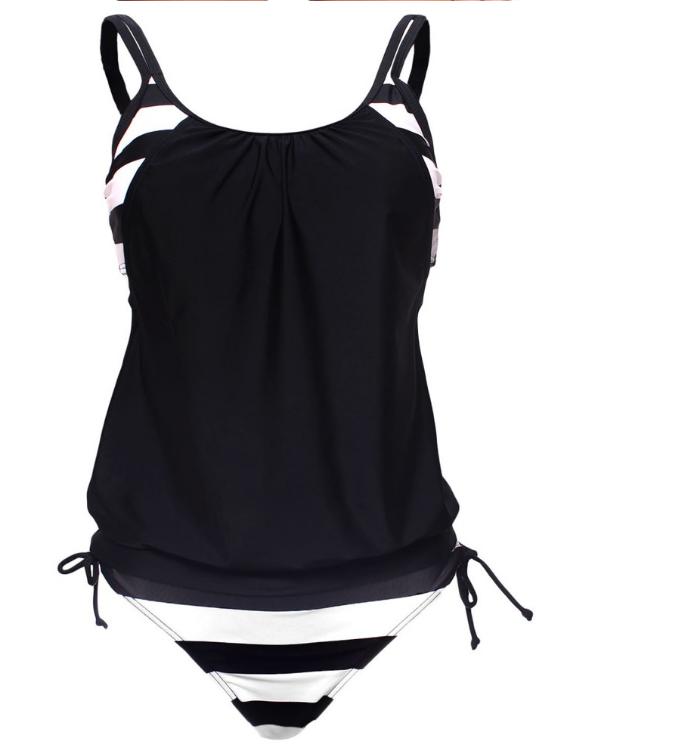 Tankini suit plus size swimsuit XXL black comfortable maternity briefs Tankini suit plus size swimsuit XXL black comfortable maternity briefs