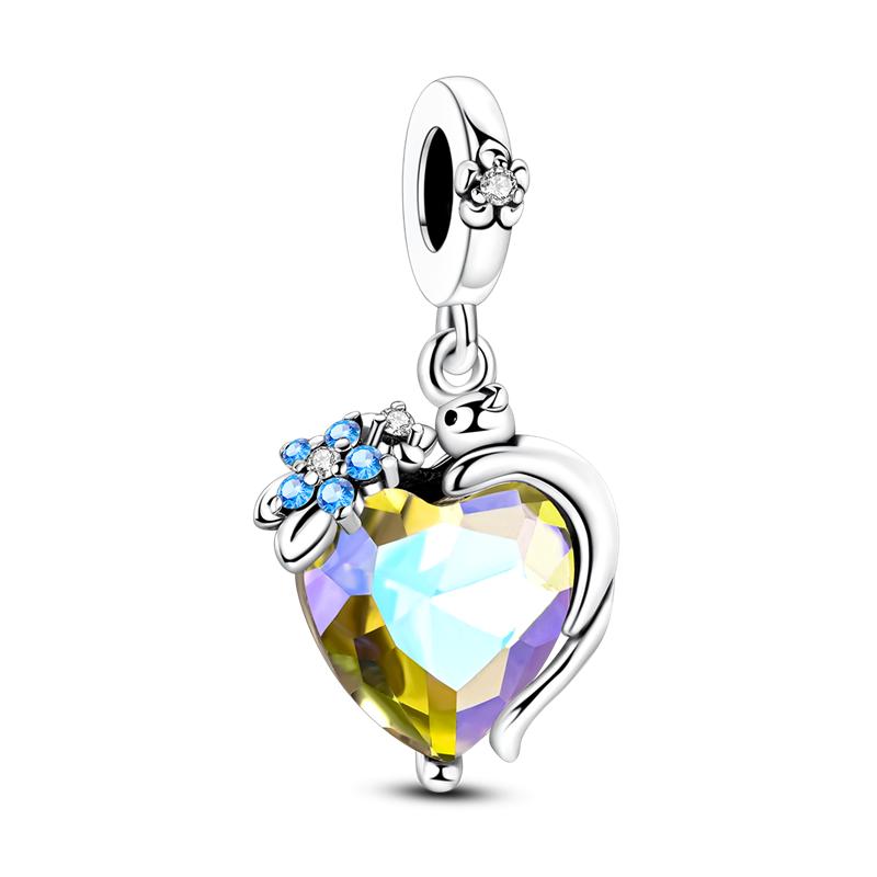 

Copper Love Heart Bee Golden Series Charms Fit Diy Making Bracelet Necklace Gift High Quality Women Fine Jewelry