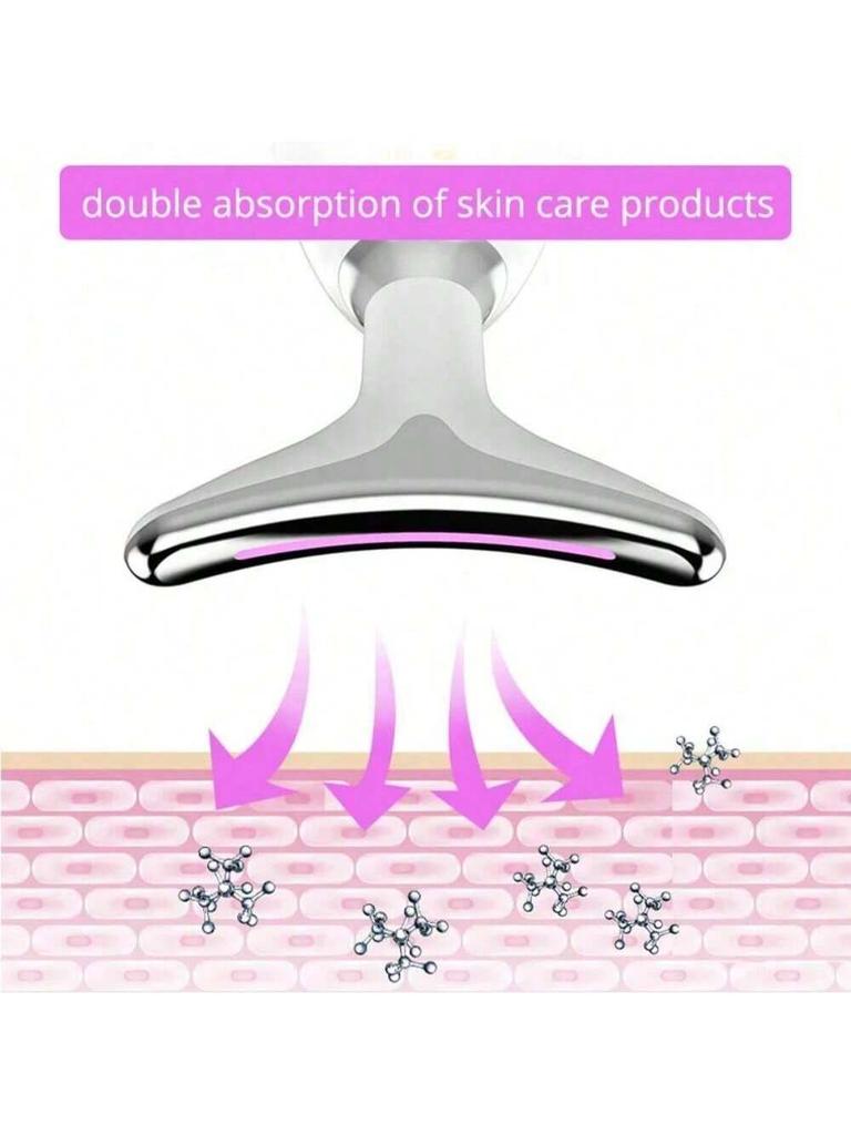 Neck Facial Lifting Device EMS Microcurrent LED Photon Therapy Vibration Face Massager Anti Wrinkles Tightening Skin Care Tools