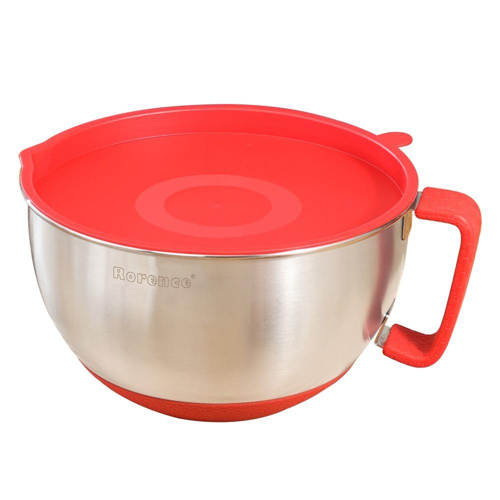 Stainless Steel Mixing Bowl Scaled Salad Basin Multifunctional Kneading Dough Bowl  Cream