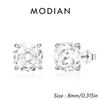 925 Sterling Silver Polygon Multi-Color Rose Cut Cubic Zirconia Luxury Stud Earrings For Women Party Fine Jewelry
