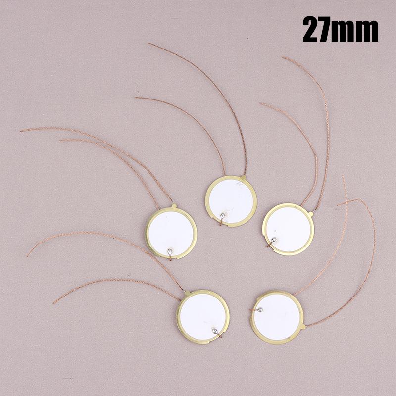 5Pcs 13Mm 21.5Mm 27Mm Piezoelectric Ceramic Wafer Plate Piezo Ceramic Buzzers Double-Sided Brass Ultrasonic Buzzer For Speaker