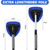 Windshield Cleaning Set Features Telescoping Rod And 6 Washable Microfiber Cleaning Pad