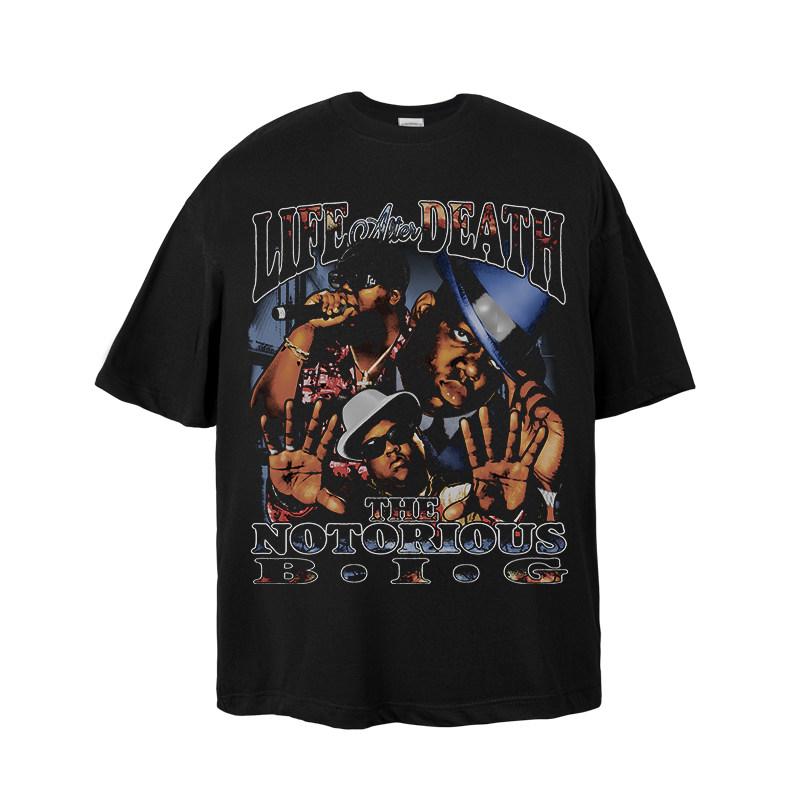 

2026 Summer New Design Biggie HighQuality HipHop Street Comfortable Mens Roundneck Printed TShirt 4XL