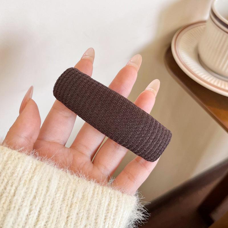 

Coffee Houndstooth Hair Clip for Side Bangs - Baby BB Clip Hairpin for Autumn/Winter