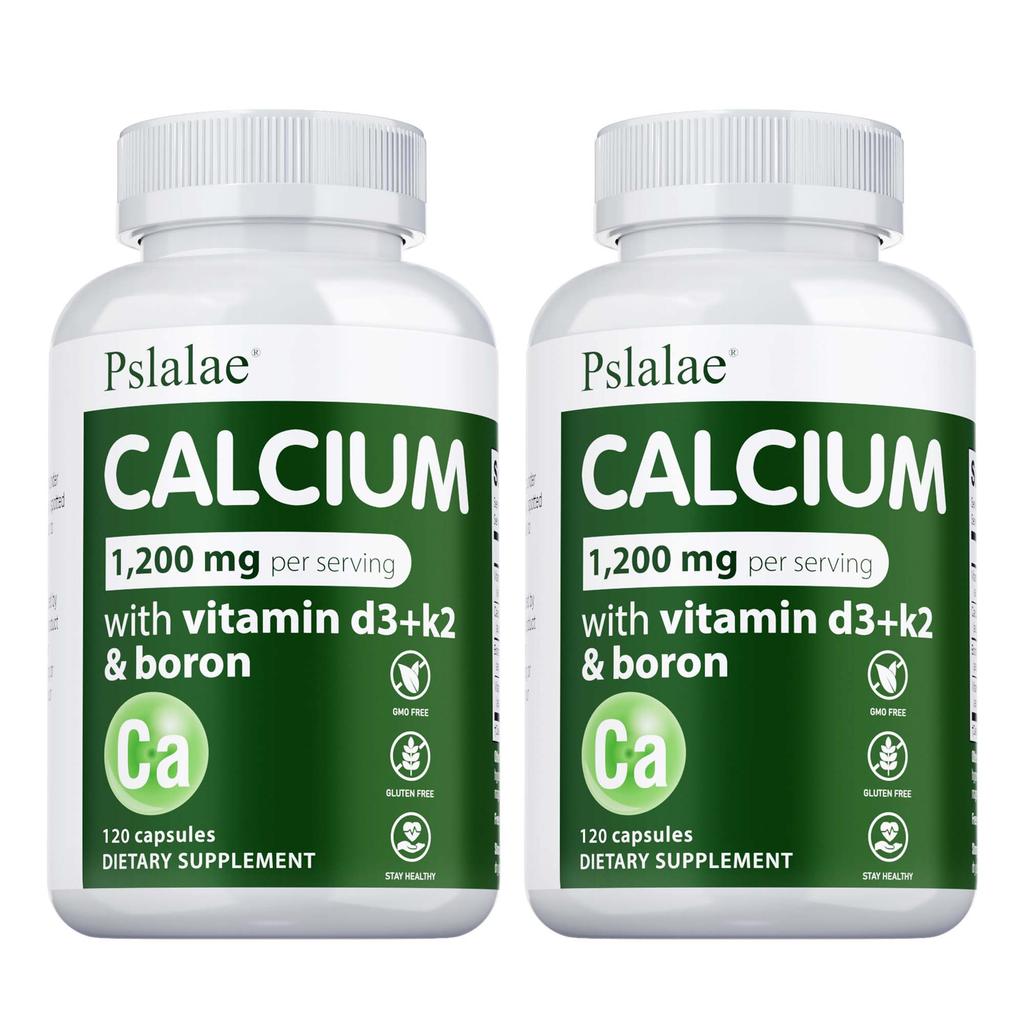 Vitamin D3 & K2 Kapseln, 1200mg, Kalziumaufnahme, Knochengesundheit, Immununterstützung, Geeignet für Erwachsene