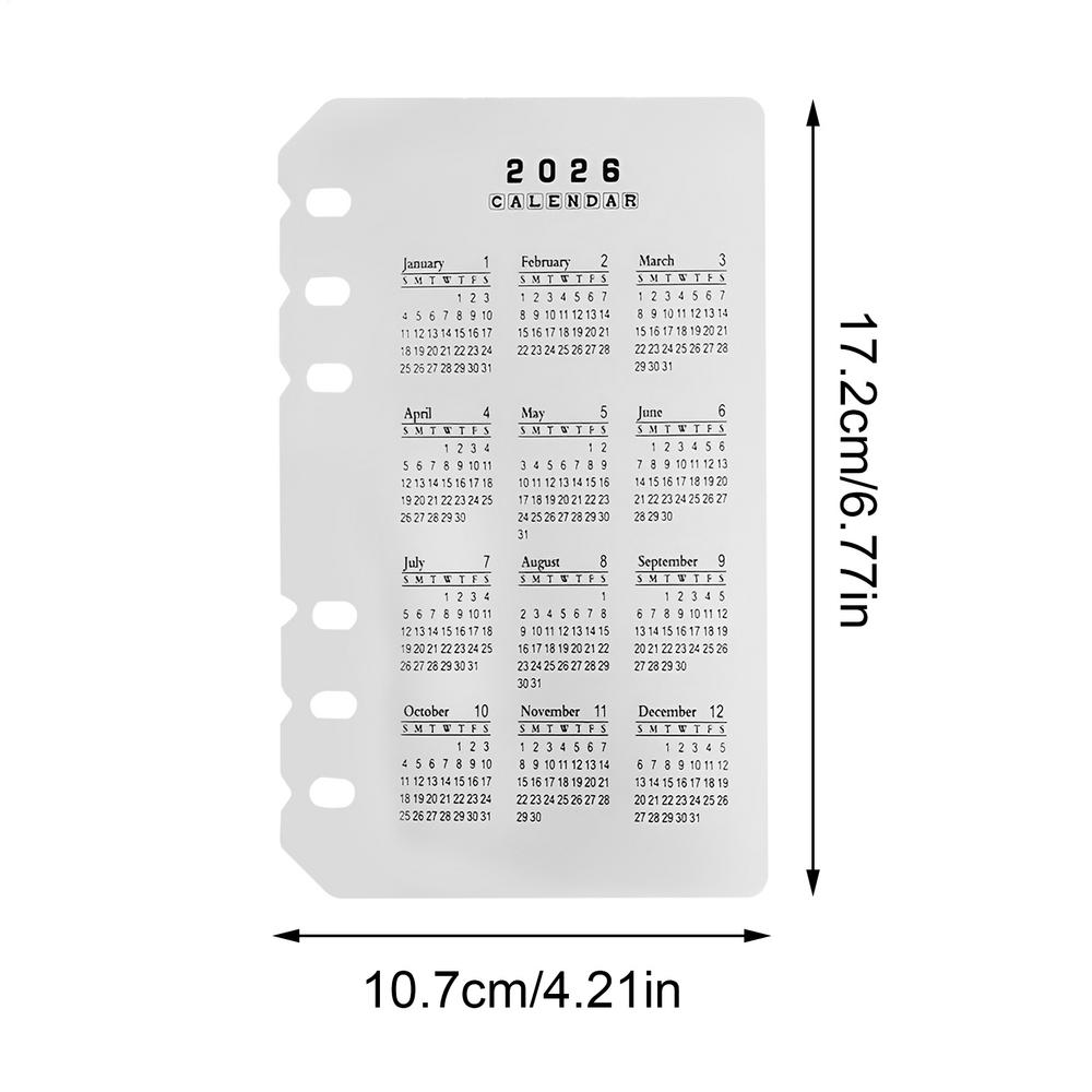 2026 Planner Divider Removable Matte Portable Inserts 2026 Planner Refills for Family Friends Students Teacher School Home
