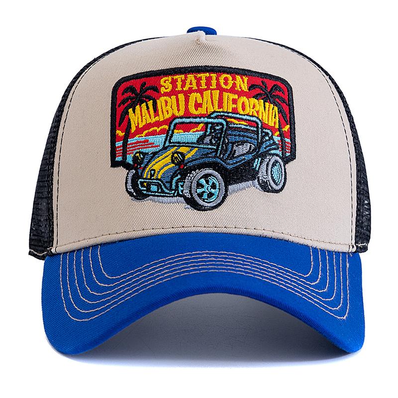 Unisex Sommer Angelmütze Atmungsaktives Mesh Truckerhut Herren Damen Großer LKW Bestickt Snapback Outdoor Angelhut