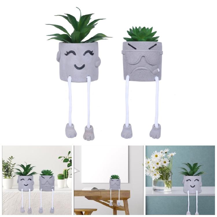 Face Hanging Leg Planter Pots for Indoor Outdoor Plant Smile Face Plant Pots Hanging Flowers Pots Face Planter