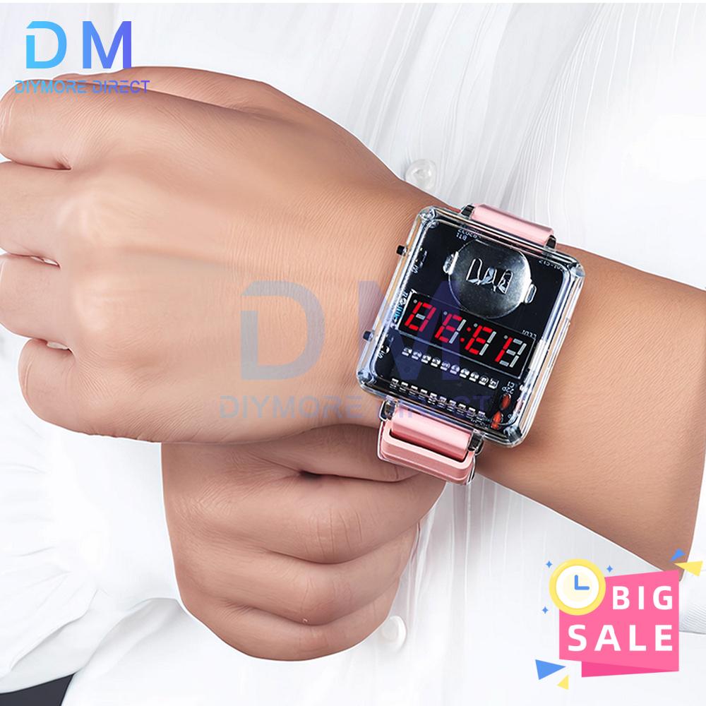Electronic Watch DIY Kit LED Digital Tube Display Creative Soldering Project Red Display Digital Tube Clock DIY Kit Electronic