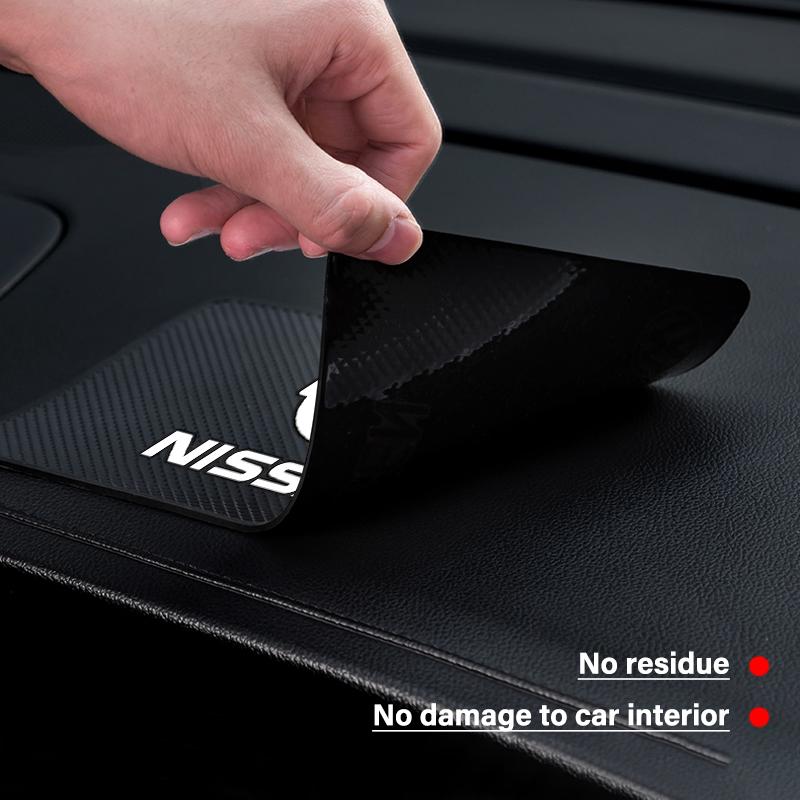 1Pcs Car Emblem Anti Slip Pad Phone Holder Non-Slip Mat Car Stlying For Nissan Nismo Qashqai X J10 Trail Tiida Juke Teana Pulsar Altima