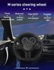 Black Chrome Sport Leather Steering Wheel For F30 F36 F20 F23 F22 M3 F80 X1 F48 F10 F07 F01 M5 E84 E87 E90 E70 Car Accessory