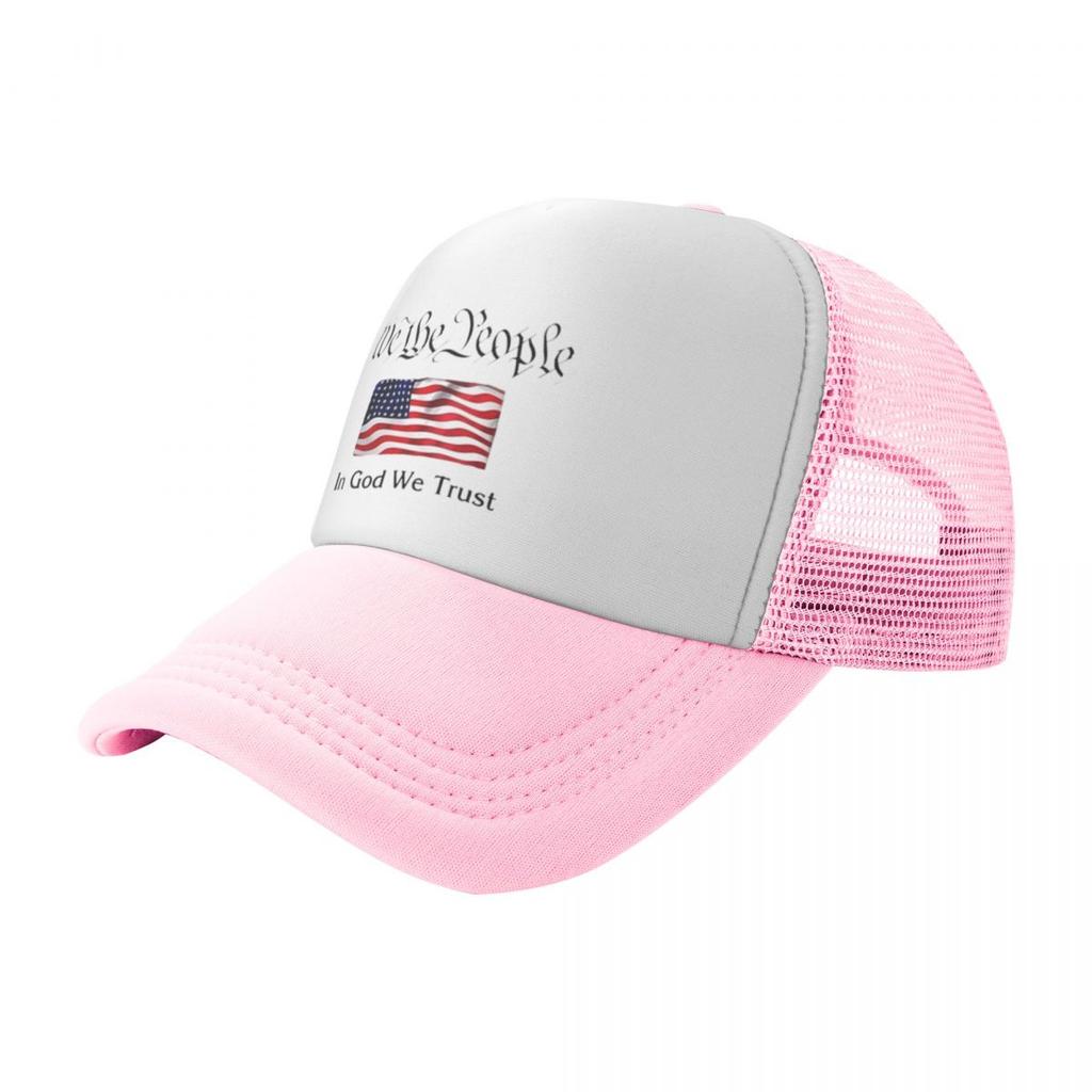 In God We Trust Flag Custom Mesh Baseball Caps Women Personalized Female Beach Sunscreen Hats Peaked Cap