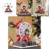 Santa Claus Themed Luminous Ferris Wheel Music Box For Holiday Celebrations