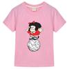 Summer new style 100% Cotton T-shirt Mafalda Comic Boy Cartoon Print Tops Kids Clothes Girls One Piece Print Anime O-neck Tees Cute T-shirt