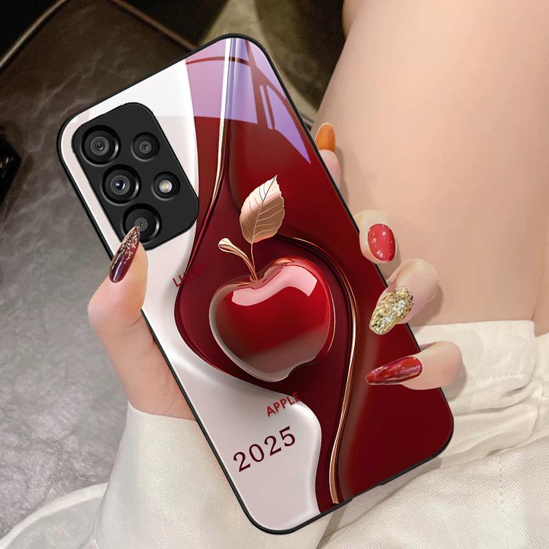 Oil Painting Of Applesr For Samsung Galaxy S10 4G S20 11E 30 S21 21 22 S24 Fe Pro S23 S25 Ultra 5G S9 Tempered Glass Phone Case