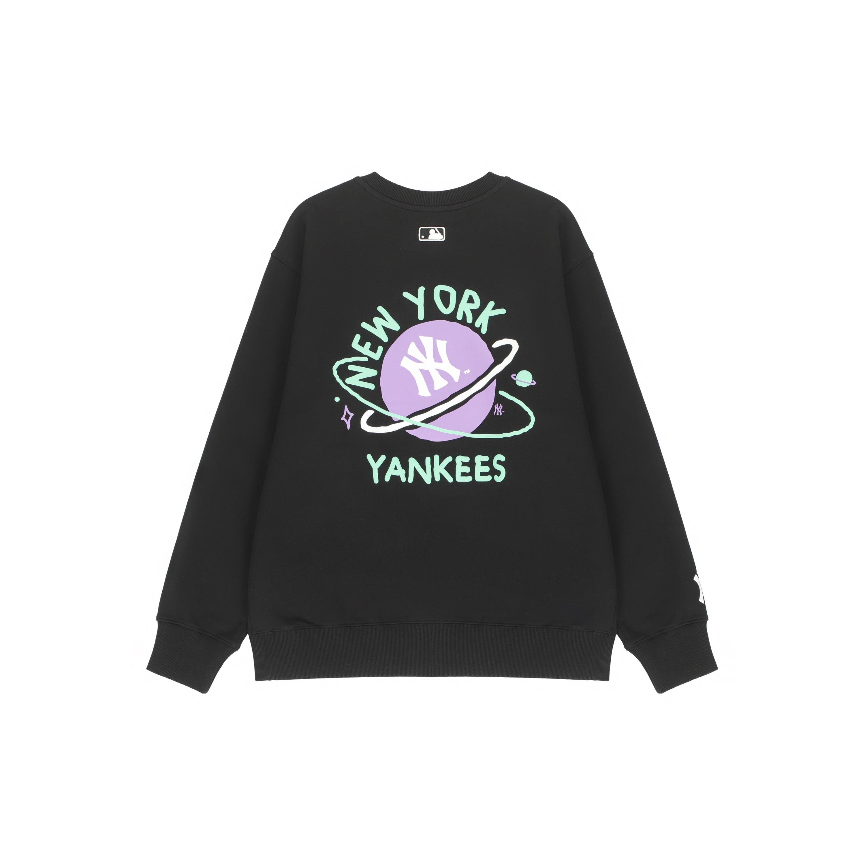 MLB Sweatshirt Fall Unisex Black 3AMTL0121-50BKS XS