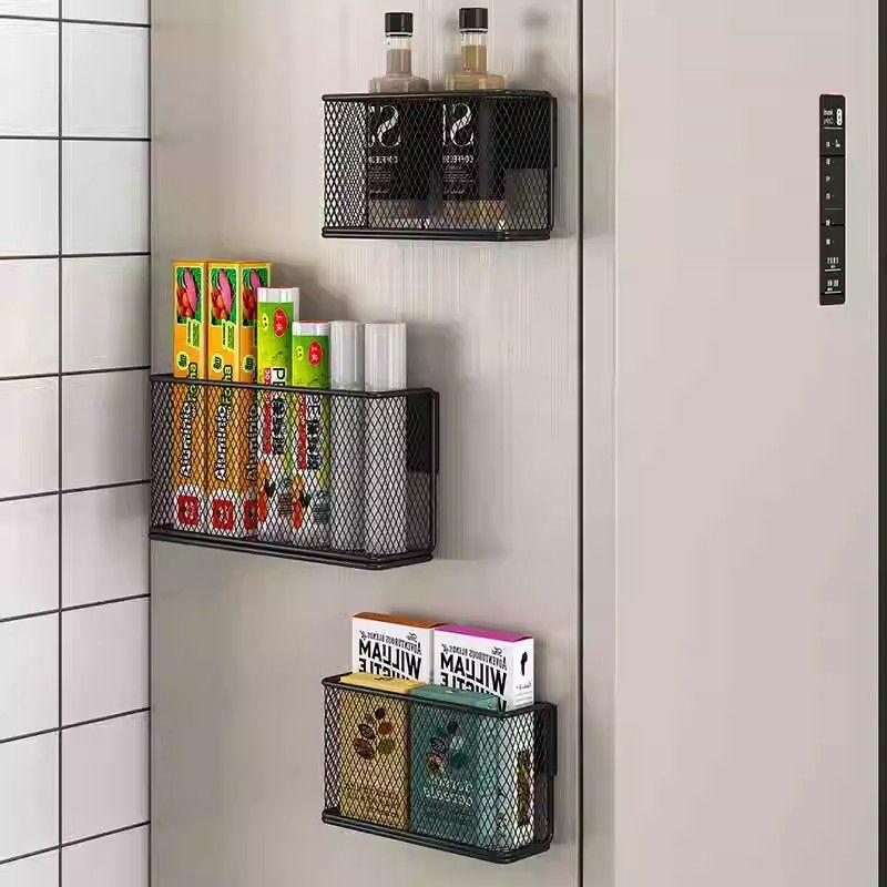 Magnetisches Kühlschrankregal Ohne Bohren Magnetisches Lagerregal Organizer Für Kühlschranktür Magnetkorb Für Küche Gewürzaufbewahrung
