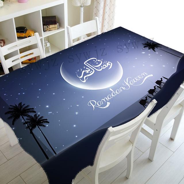 

Ид украшение стола скатерть Рамадан украшения мечеть Мубарак прямоугольная туалетная скатерть фестиваль подарок скатерть 40x70cm15x27inch