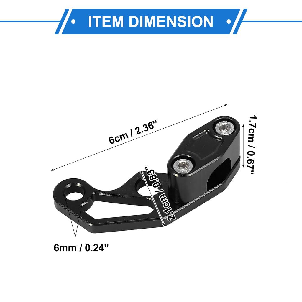 VekAuto Motorcycle Universal Aluminum Alloy Front Brake Line Hose Clamp Black