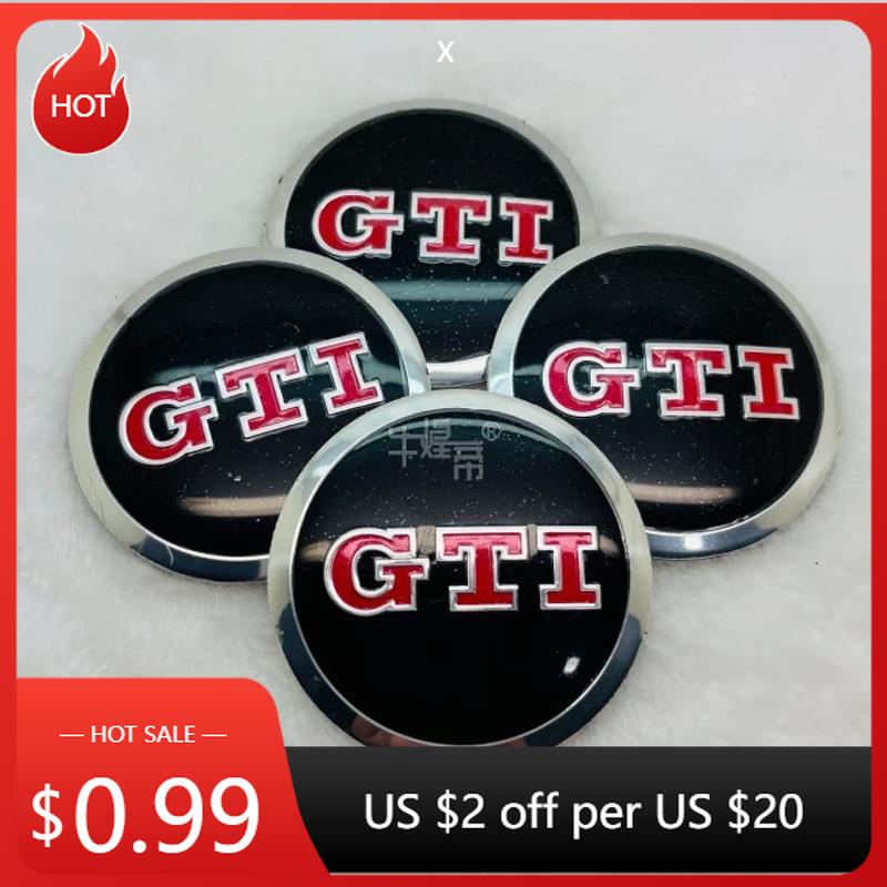 For VW VOLKSWAGEN 2026 New 65MM Car Wheel Hubcap Stickers Decals for Volkswagen RLINE GTI ABT Golf 5 6 7 Polo Passat Golf Tiguan
