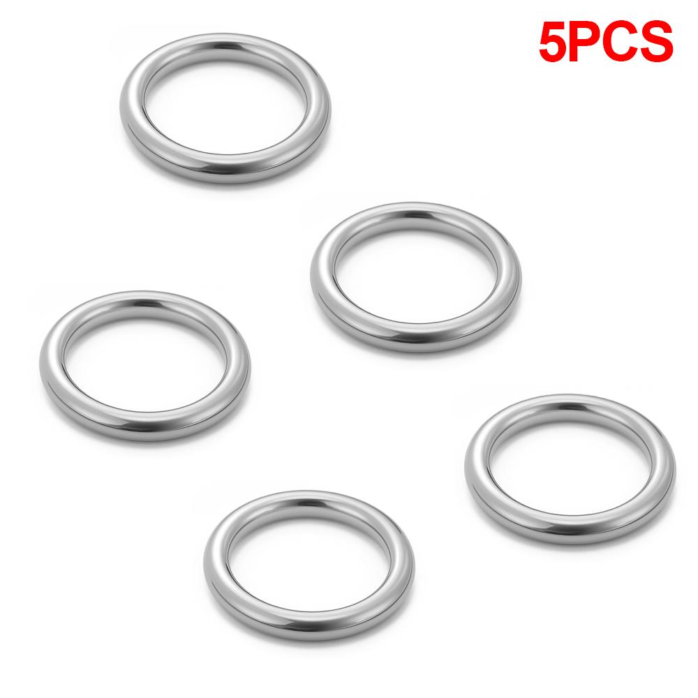COOLTIME Stainless Steel O Ring New Classic Minimalist Shiny Smooth Rings for Women Bag Sewing Accessories Jewelry