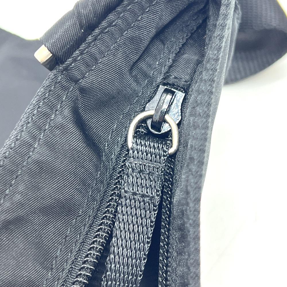 PRADA triangle plate Flat Bag Shoulder Bag Shoulder Bag Nylon Black