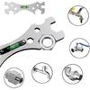 Stainless Steel Multifunctional Bathroom Wrench Tool Shower Faucet Installation Hex Level Angle Ruler Distance Measuring