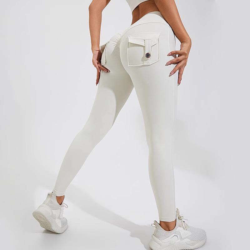 High Waist Butt-Lifting Cargo Yoga Pants with Tummy Control
