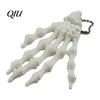 Halloween Skeleton Pendant Hand Keychain, with Hanging Chain 3D Printed Ornament, Movable Dark Trendy Keychain Joint Design Skull Palm
