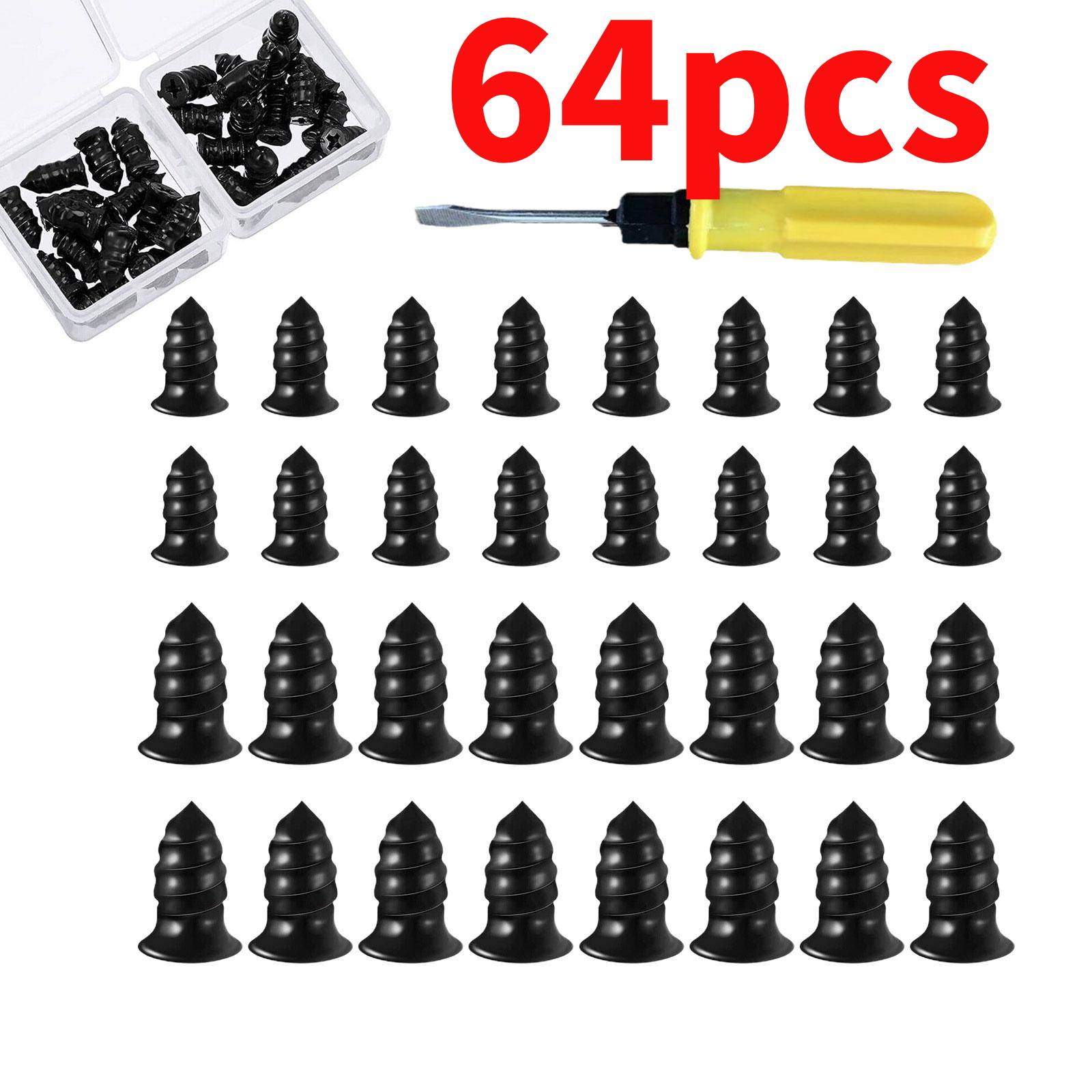 

64 шт. набор для ремонта автомобильных вакуумных шин, набор резиновых гвоздей для ремонта бескамерных шин, инструмент для заплаток из резины и винтов