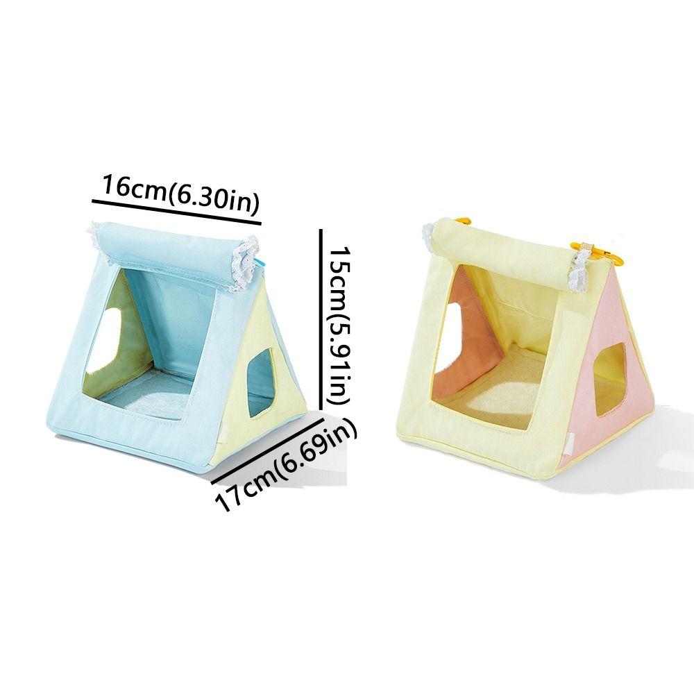 Breathable Net Triangle Bird Hammock Drop Stitch Comfortable Bird House Bite Resistant Hiding House Hanging Parrot Nest