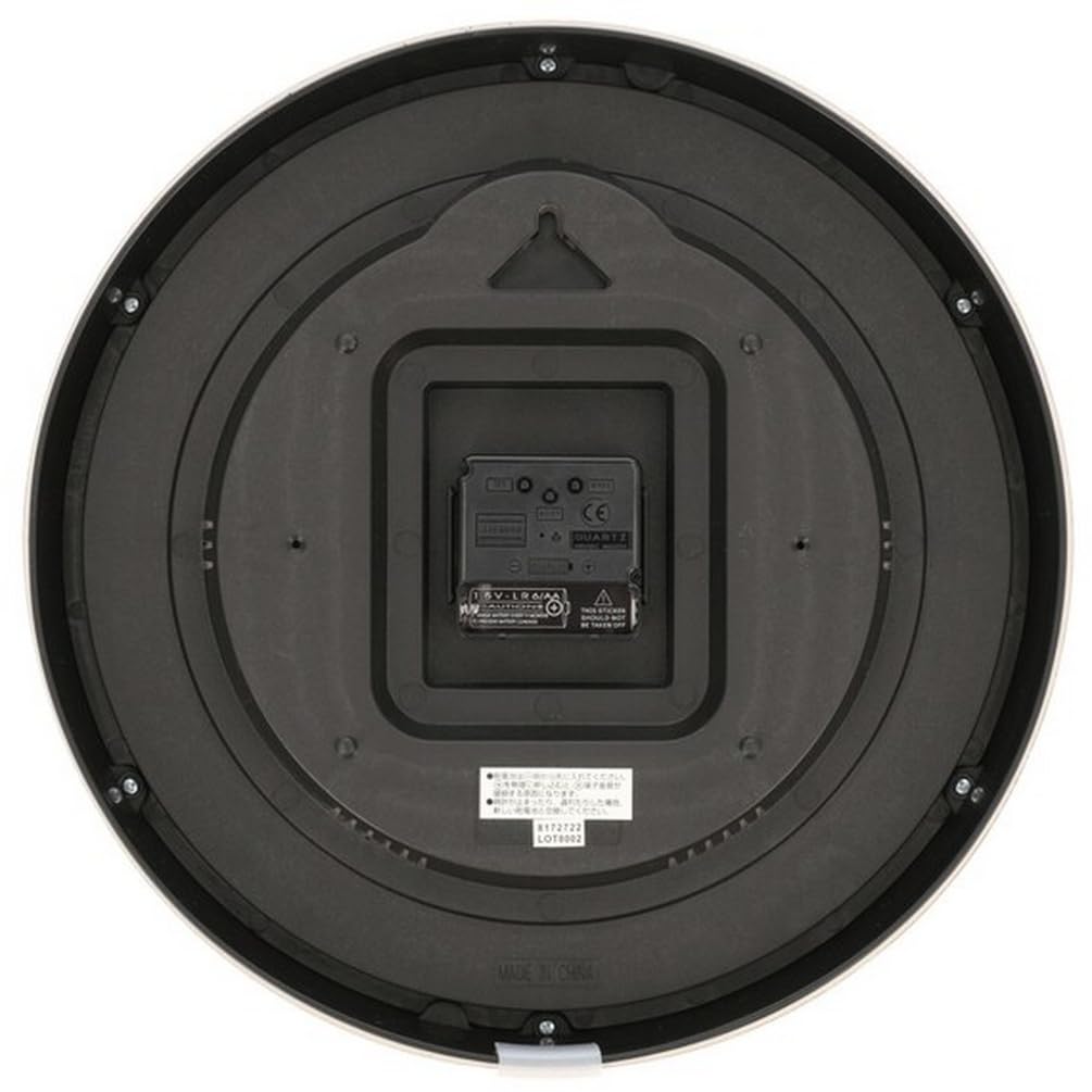 Nitori Clock with Step Second Foret NITORI 8172722 Radio-Controlled Hand, Thermometer/Hygrometer, Wall/Desk Clock, Natural,
