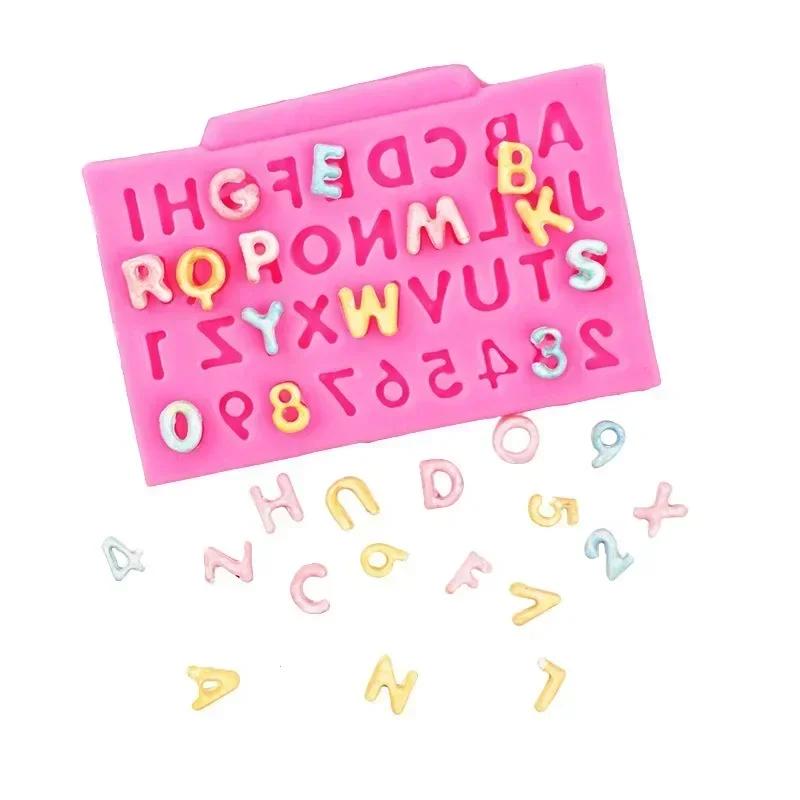 

Number Letter Fondant Silicone Mould Baking Sugarcraft Kitchen Chocolate Cookies Making Mold DIY Cake Decoration Sugar Tools Letter розовый