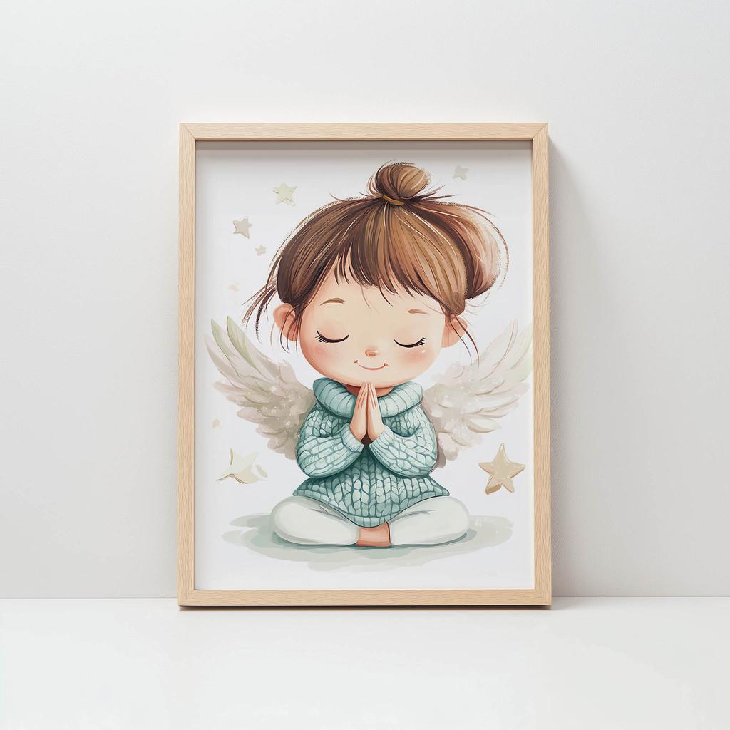 Modlitwa Małego Aniołka Modlitwa Małego Aniołka, 30X40 Cm, Bez Ramy, Płótno Premium Na Blejtramie