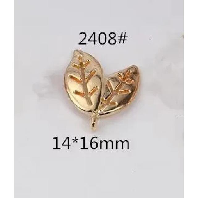 20Pcs KC Gold Copper Metal Leaf Charms Tree Leaves Charms Pendant for DIY Handmade Bracelet Necklace Jewelry Making Accessories