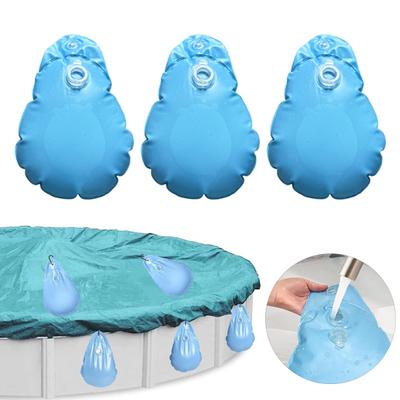 1/6/8/12/16Pcs Pool Cover Weights Leakproof Winter Pool Tarp Weights Hanging Bag with Hook Antifreeze Thick PVC Water Bags for Above Ground Pool Cover